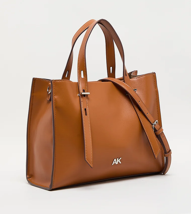 ANNE KLEIN  Anne Klein Monogram Pu Zip Closure Tote Bag for Women | Best Price UAE